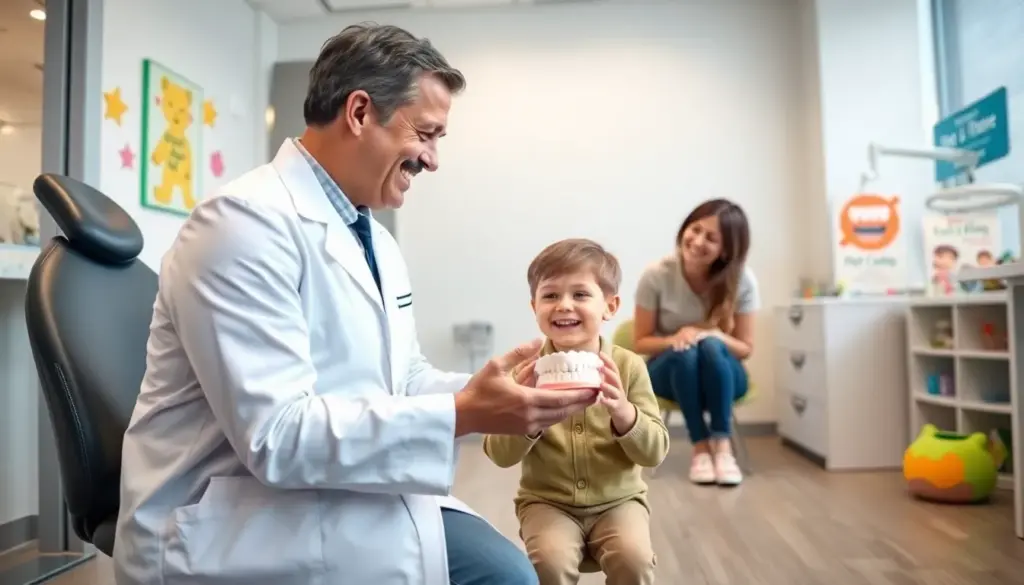 paediatric dentist greeting a child in a bright welcoming perth clinic